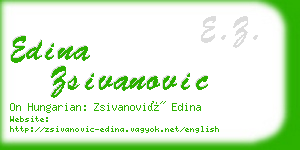 edina zsivanovic business card